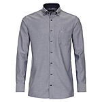 CasaModa | Cityhemd | Bgelfreie Baumwolle | Button-Down-Kragen | Blau Struktur