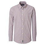 CasaModa | Freizeithemd | Baumwoll-Oxford | Button down Kragen | Burgund Streifen