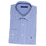 CasaModa | Freizeithemd | Kent-Kragen | Baumwoll-Popeline | Hellblau Karo