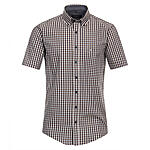 CasaModa | Halbarmhemd | Button-down-Kragen | Baumwolle | Vichy Karo Café