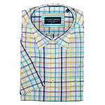 CasaModa | Kurzarm-Hemd | Button-Down-Kragen | Baumwolle | Karo Hell