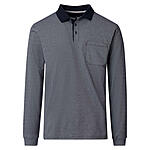 CasaModa | Langarm Polohemd mit Brusttasche, pflegeleicht | Blau