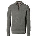 CasaModa | Pullover mit Troyer-Kragen | Baumwolle Strukturstrick | Schilf
