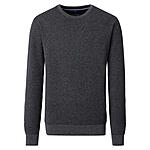 CasaModa | Rundhals-Pullover | Baumwolle Strukturstrick | Anthrazit