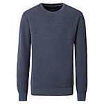 CasaModa | Rundhals-Pullover | Baumwolle Strukturstrick | Stahlgrau