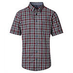 CasaModa | Halbarmhemd | Baumwolle | Button-down-Kragen | Rot Karo