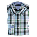 CasaModa | Sporthemd | Button-Down-Kragen | Blau Gr�n Karo