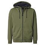 CasaModa | Sweat Jacke mit Kapuze | Elastische Baumwolle | Oliv