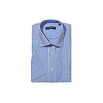 City Hemd Halbarm wei/blau