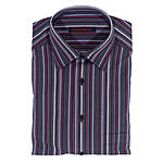 Cotton Island | Freizeithemd | Baumwoll-Twill | Rot Streifen