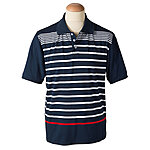 Kimmich | Elastisches Polohemd mit Streifen | Farbe navy