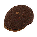 Fiebig | 8-Panel Mtze | Schurwolle-Seide-Mischung | Cognac