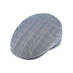 Fiebig | Sommerliche Flatcap | Elastische Baumwolle | Blau Karo