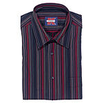 Freizeithemd | Kent-Kragen | Baumwoll-Popeline | Bordeaux Streifen