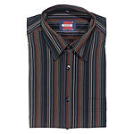 Freizeithemd | Kent-Kragen | Baumwoll-Popeline | Braun Streifen