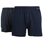   Gtzburg | Unterhosen Doppelpack | Shorts Baumwolle | 1 uni, 1 gestreift