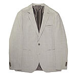 Gebr.Weis | Sakko aus Baumwoll-Jersey | Beige Karo