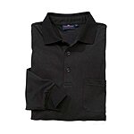 Jersey Hemd Easy-Care mit Polo-Kragen | Farbe schwarz