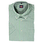 Kimmich | Sommerhemd | Kurzarm Baumwolle | Button down Kragen | Grn Streifen