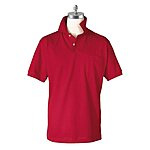 Kurzarm Polo Piqué | Farbe rot | Mit extra langem Rumpf