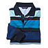 Langarm-Polohemd | Bügelfrei + trockner-geeignet | Farbe marine-aqua-royal