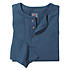   Langarm Shirt mit Knopfleiste | elastische Baumwolle | Blau