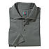   Langarm Shirt mit Polo-Kragen | elastische Baumwolle | Grau