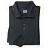   Langarm Shirt mit Polo-Kragen | elastische Baumwolle | Schwarz