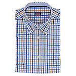 M�nnerhemd | Reine Baumwolle | Kent-Kragen | Blau Gelb Karo