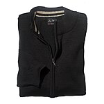 Strickjacke mit Reiverschluss | Schurwolle | Schwarz