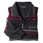 Navigazione | Pfegeleichtes Sweatshirt mit Troyerkragen | Burgund