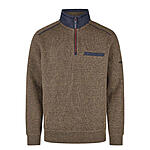 Navigazione | Pflegeleichtes Sweat-Shirt | Troyer-Kragen | Mit Brusttasche | Braun