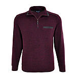 Navigazione | Pflegeleichtes Sweat-Shirt | Troyer-Kragen | Mit Brusttasche | Rot