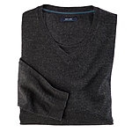 Pierre Cardin | Merino-Mix Pullover | V-Ausschnitt | Anthrazit