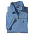 Polo Hemd mit elastischem Bund bügelfrei | Farbe rauchblau