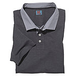 Polo-Shirt mit gewebtem Kragen | Flamm-Garn Baumwolle | Farbe anthrazit