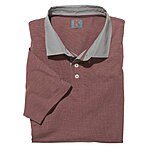 Polo-Shirt mit gewebtem Kragen | Flamm-Garn Baumwolle | Farbe rot
