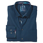  Redmond | Baumwoll-Flanell-Hemd | Button-down Kragen | Marine