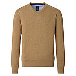 Redmond | Baumwoll-Pullover | V-Ausschnitt | Beige