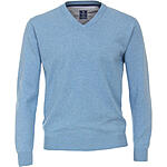 Redmond | Baumwoll-Pullover | V-Ausschnitt | Hellblau