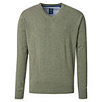 Redmond | Baumwoll-Pullover | V-Ausschnitt | Salbei