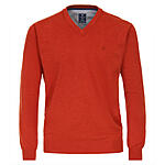 Redmond | Baumwoll-Pullover | V-Ausschnitt | Terra