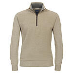 Redmond | Baumwolle Troyer | Struktur-Strick | Beige