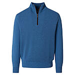 Redmond | Baumwolle Troyer | Struktur-Strick | Jeans