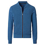 Redmond | College-Strickjacke | Struktur-Cardigan mit Reiverschluss | Baumwolle | Jeans