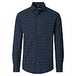 Redmond | Flanell-Hemd | Baumwolle Druck | Kent-Kragen | Blau
