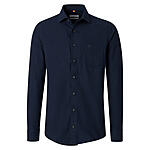 Redmond | Flanell-Hemd | Baumwolle Fischgrat | Kent-Kragen | Blau