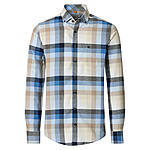 Redmond | Flanell-Hemd | Baumwolle Karo | Button-Down-Kragen | Blau Beige