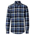 Redmond | Flanell-Hemd | Baumwolle Karo | Kent-Kragen | Blau