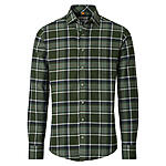 Redmond | Flanell-Hemd | Baumwolle Karo | Kent-Kragen | Oliv